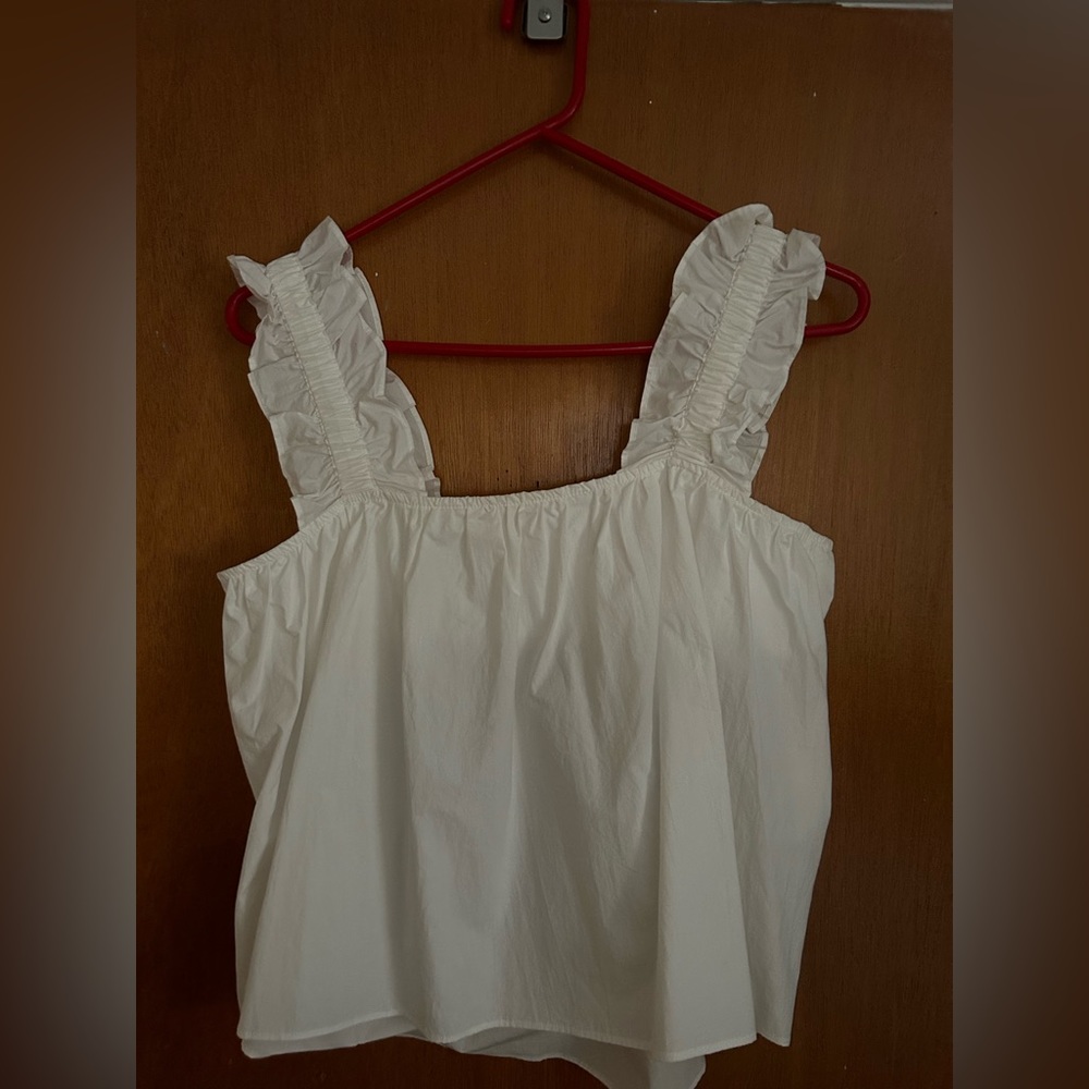 Sadie and Sage Cute tank top with ruffle sleeve detail. Brand new with tags.